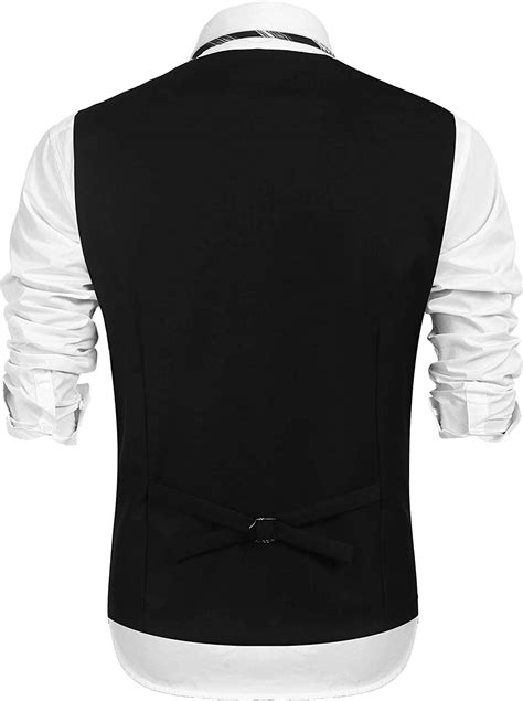 Slim Fit Business Suit Vest - Professional Fabric, Adjustable Belt ...