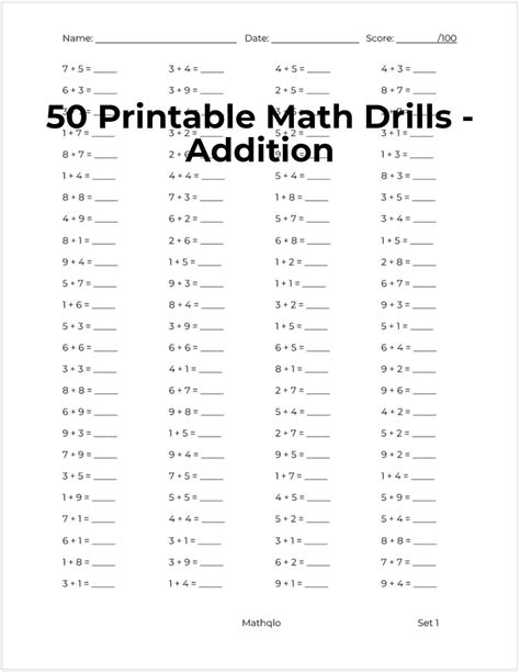 Image result for Single Digit Addition Timed Test