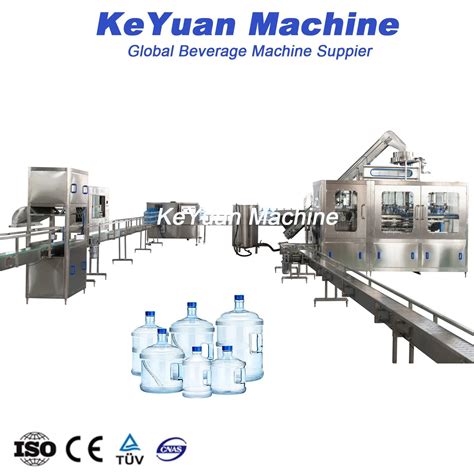 Automatic Pure Mineral Drinking Water 3 to 5 Gallon Bottle Filling Machine Bottling Plant ...