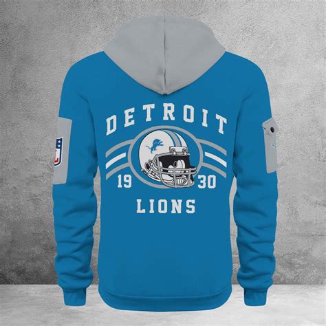 Detroit Lions 3D Half Zip Hoodie – Nousty