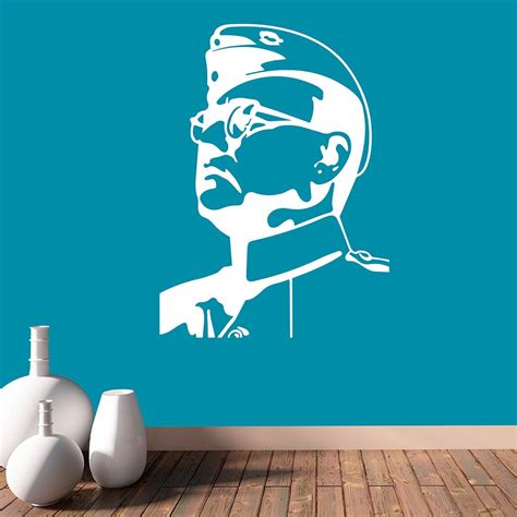 Buy Hoopoe Decor Netaji Subhash Chandra Bose Wall Stickers and Decals ...