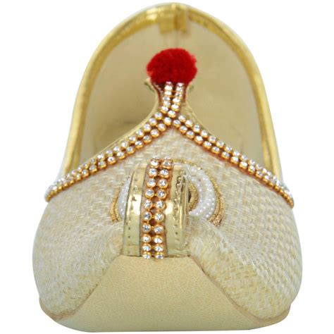 Buy Cream Jute Rhinestone Ruby Men's Sherwani Mojari | Shop Online ...