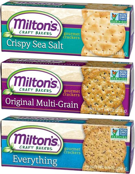 Amazon.com: Milton's Craft Bakers, Baked Crackers Crispy Sea Salt, 6.8 ...