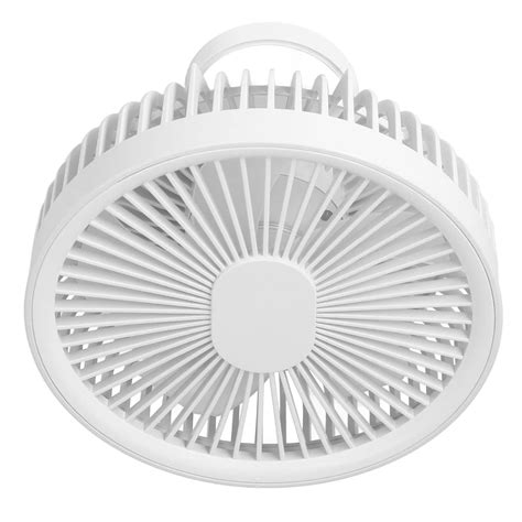 Desktop Hanging Fan & Lamp with Button Control Lights & 4 Cooling Adju ...