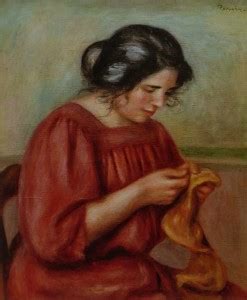Gabrielle Mending, 1908 (Medium) Paper Print - Art & Paintings posters ...