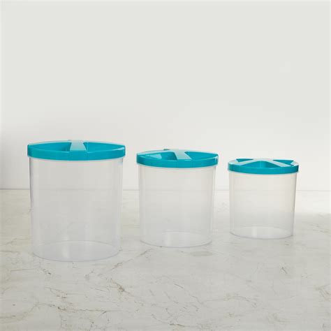 Buy Garnet Set of 3 Polypropylene Storage Containers from Home Centre ...