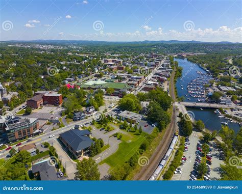 Magog City Aerial View, Quebec QC, Canada Stock Image - Image of county ...