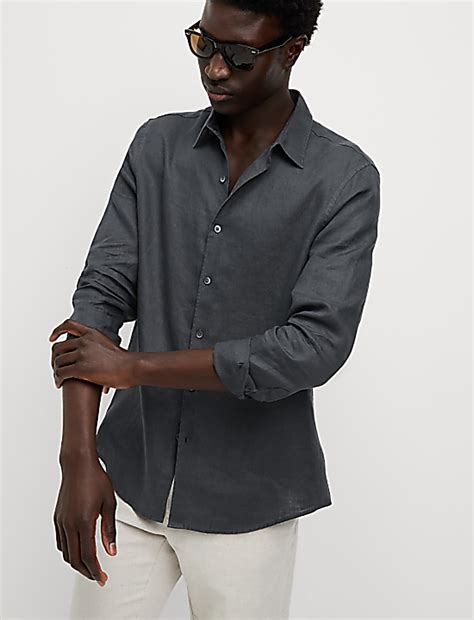 Buy Regular Fit Pure Linen Shirt at Marks & Spencer