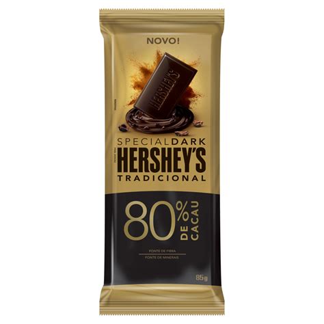 CHOCOLATE TABLETE HERSHEYS DARK SPECIAL 80% CACAU 85G - GoodBom Indaiatuba