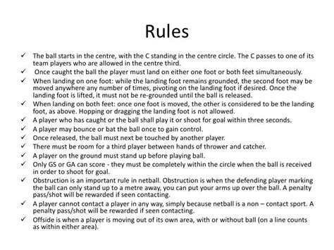 Image result for Simple Netball Rules