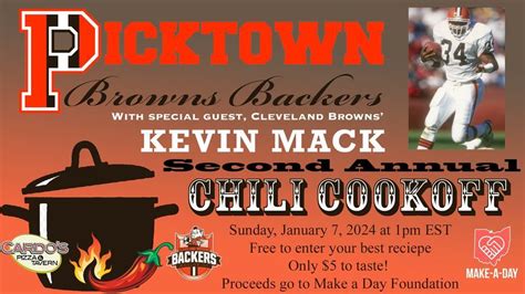 Week 18 Browns @ Bengals watch party and chili cookoff, Cardo's Pizza ...