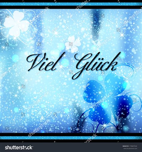 Congratulations Card Good Luck German Stock Illustration 175847534 ...