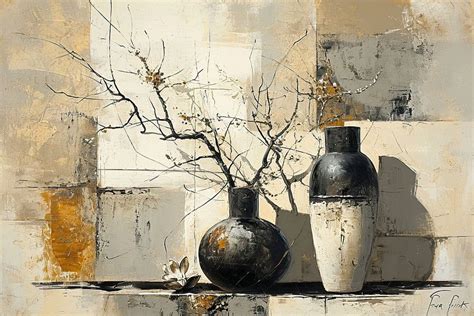 Japandi Still Life | Zen Alchemy Vessels by Art Whims on canvas, poster ...