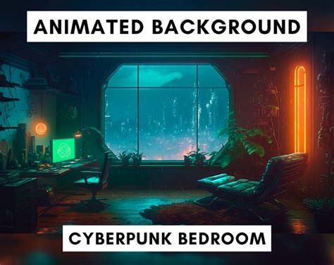 Cyberpunk Animated Vtuber Background for Stream Room, Futuristic Alley ...