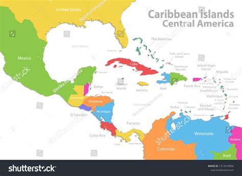 Simple Caribbean Map