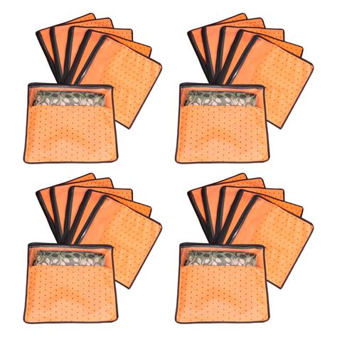 PrettyKrafts Non Woven Saree Covers With ZIP, Pack of 24, Size(17 × 15 ...