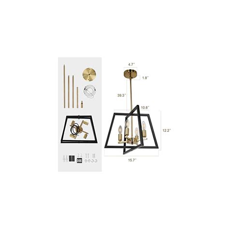Buy ZOSIMIO Black Brass Farmhouse Lantern Chandelier, Gold Modern ...