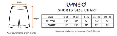 Size Chart Shorts – www.fanideaz.com
