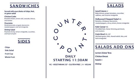 COUNTER POINT, Hollywood - Menu, Prices & Restaurant Reviews - Tripadvisor