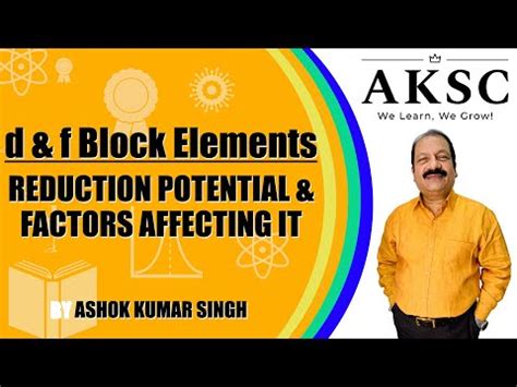 Reduction Potential and Factors Affecting It Video Lecture - JEE