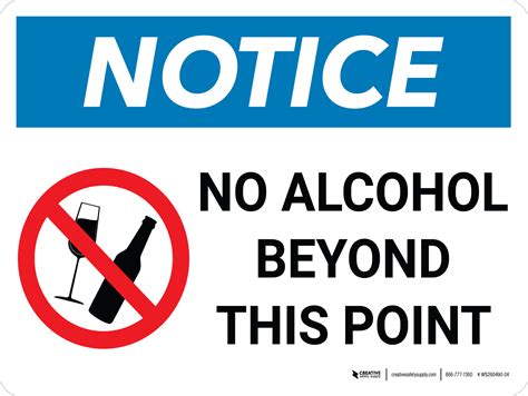 No Alcohol Beyond This Point Sign Printable - Printable Word Searches
