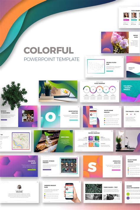 Colorful PowerPoint Template, #Colorful #PowerPoint #Template #PowerPoint | Powerpoint templates ...