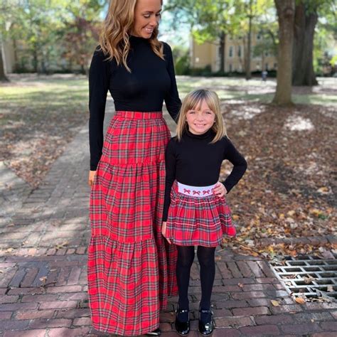 Christmas Maxi Skirt in Tartan Plaid - Holiday Parties, Matching Mommy ...