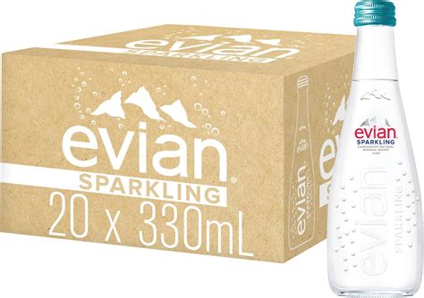 evian Sparkling Carbonated Natural Mineral Water 20 x 330ml , Case of ...