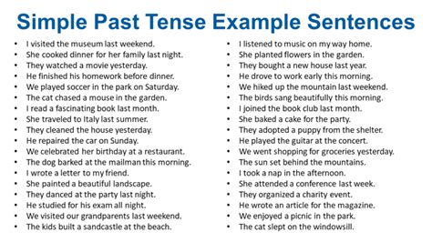 Image result for Past Simple Examples Sentences