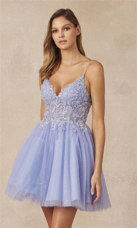 V-Neck Short A-Line Homecoming Dress - PromGirl