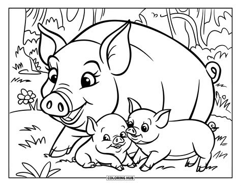 90+ Pig Coloring Pages for Kids & Adults (Free Printable PDFs)
