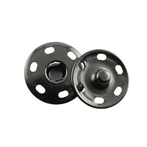 Batino 20 Set Black Sew-On Snaps Buttons Press Button Fasteners for ...
