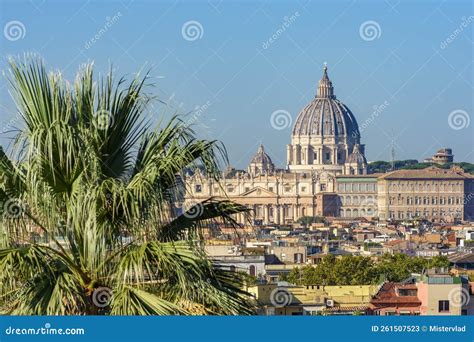 St. Peter`s Basilica in Vatican Seen from Pincian Hill, Rome, Italy ...