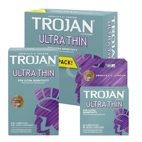 Trojan Ultra Thin Lubricated Condoms | Standard Size Condoms