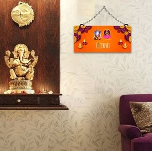 paper pebbles Happy Diwali Special Ganesh ji & Laxmi Printed Wooden ...