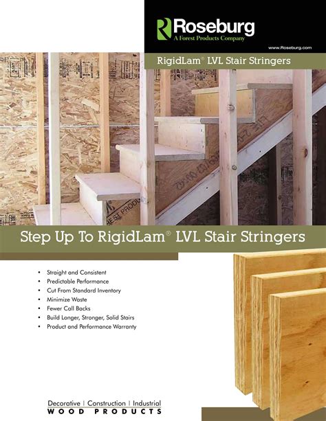 Roseburg, Catalogs, EWP Rigidlam LVL Stair Stringers | ARCAT