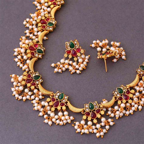 Multicolour Aathavi Antique Jewellery Set -New Arrival – Bling Bag