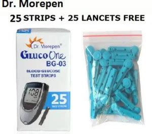 Dr. Morepen 25 strips 25 lancets 25 Glucometer Strips Price in India ...