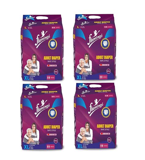 Flamingo Taped Style Adult Diaper Pant Extra Large Unisex, Odour Lock ...