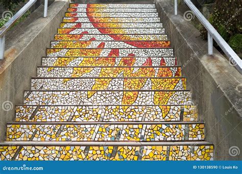 Mosaic Stairway, San Francisco in 16th Avenue Tiled StepsMosaic ...