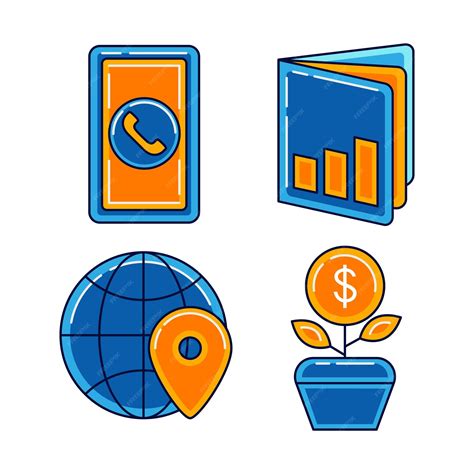 Premium Vector | Business objects vector illustrations set