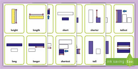 Twinkl Symbols: Length and Height Flashcards
