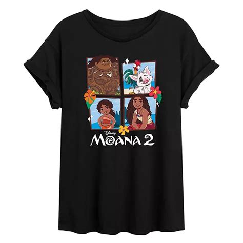 Disney's Moana 2 Juniors' Group Grid Oversized Tee
