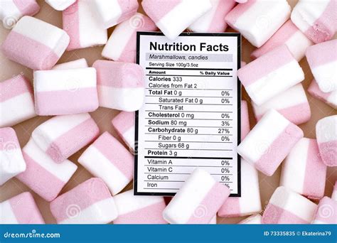 Marshmallow Nutrition Facts Label at Ruby Rand blog