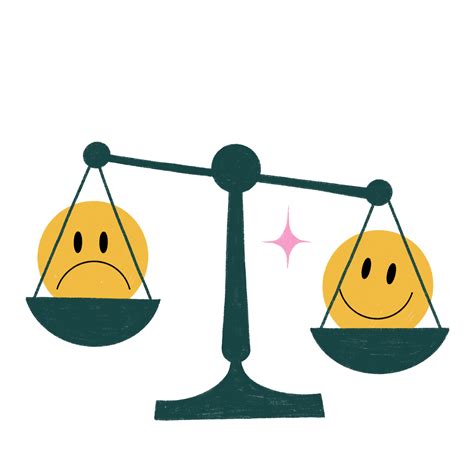 Happy and Sad Smiley Faces on Weighing Scale - scale of happy face to sad