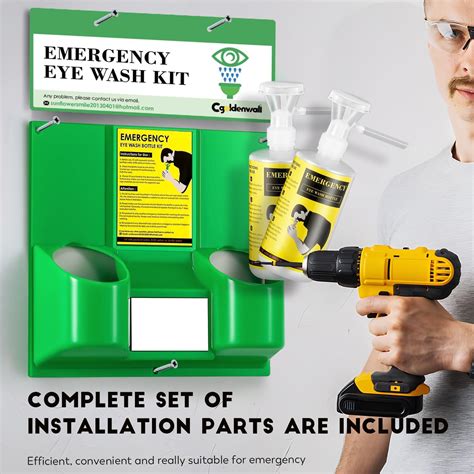 Portable Wall Mounted Eye Wash Station with Mirror & Nepal | Ubuy