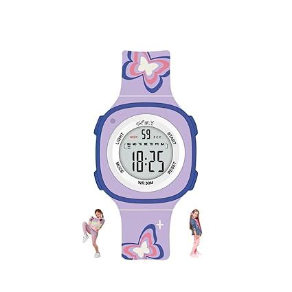 SPIKY Digital Watch for Kids (Purple) | Multifunctional, Stylish ...