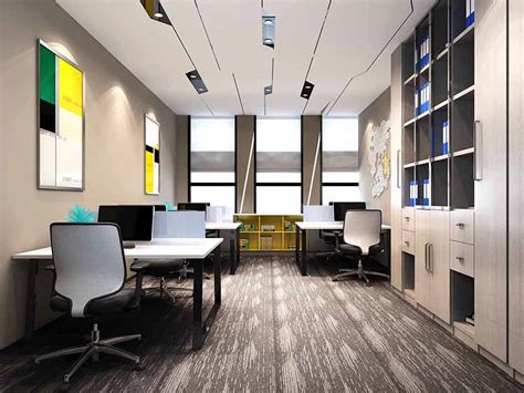 科技公司办公室办公区域装修设计案例效果图_岚禾办公空间设计