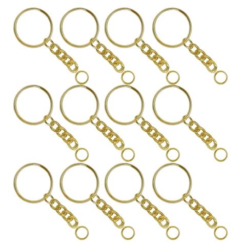 Gold Keyrings with Chain Open Jump Ring 12Pcs – SATYAM STATIONERS