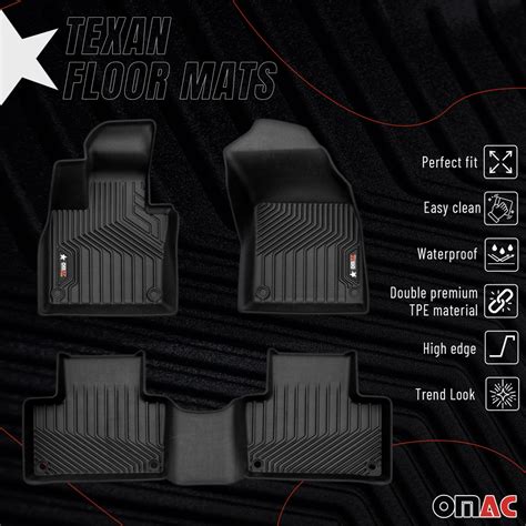 Volvo XC90 Floor Mats - Omac USA - 3D Texan Premium TPE - Black - 2015 ...